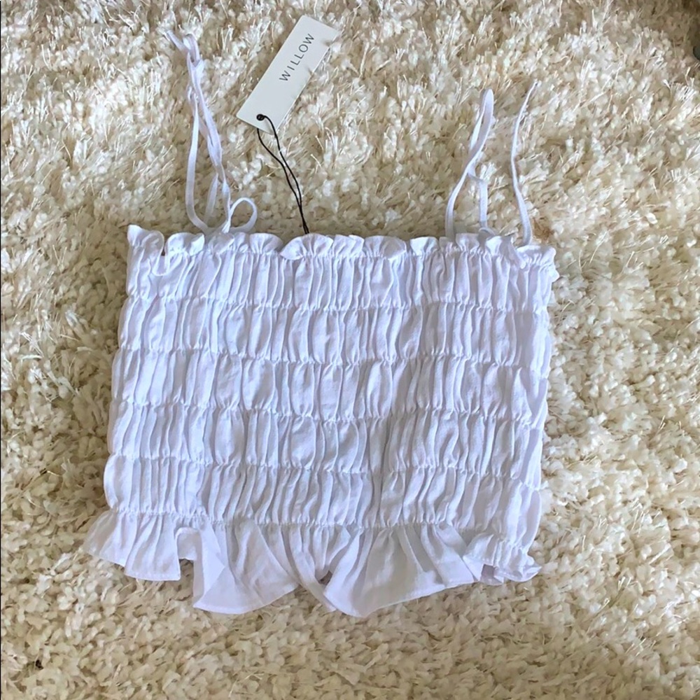 White cropped Tank by Willow.